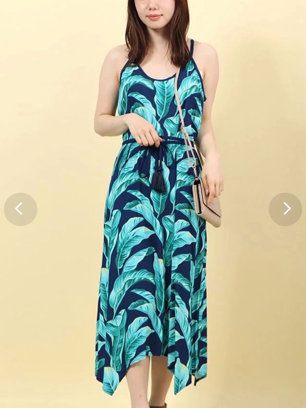 Tommy Bahama Tropical Leaf Navy Maxi Dress, Size XL